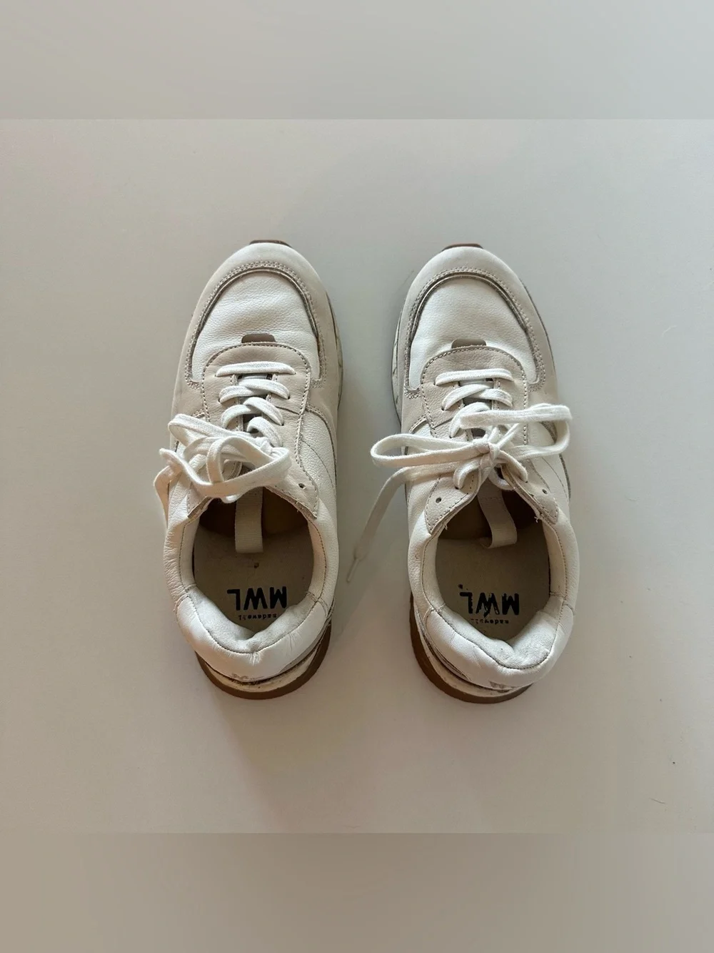 Madewell Kickoff Trainer Sneakers Antique Cream 9 Nubuck Leather Minimalist  Goo